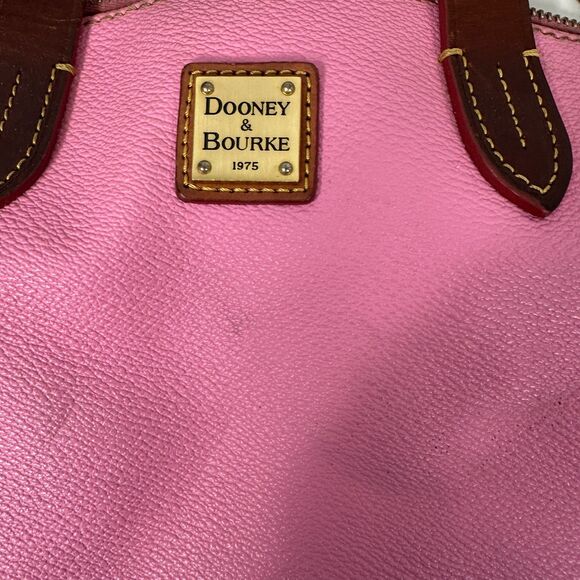 Dooney & Bourke Barbie Pink Pebbled Leather Crossbody Top Handle Satchel Purse - Picture 6 of 10
